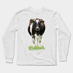 Black and White Cow Long Sleeve T-Shirt